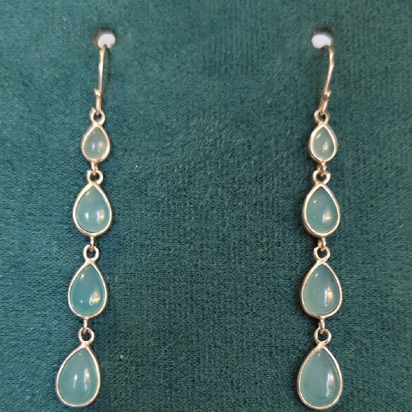 Jewelry - Sterling Silver Blue Chalcedony Earrings